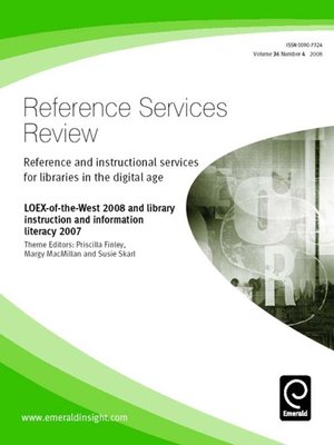 cover image of Reference Services Review, Volume 36, Issue 4
